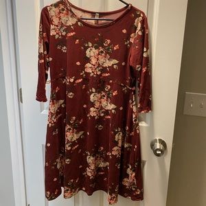 Pink blush maternity dress